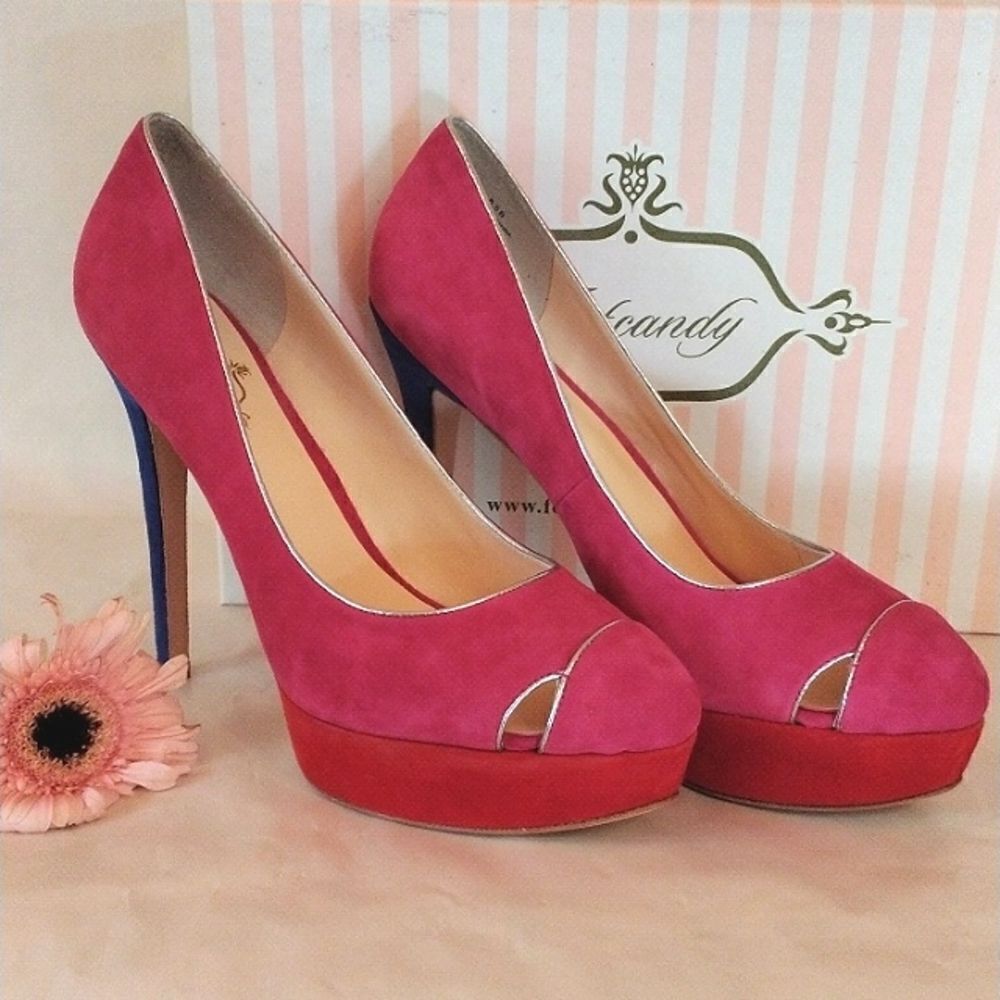 Footcandy Color Block Platform Heels - Picture 10 of 13